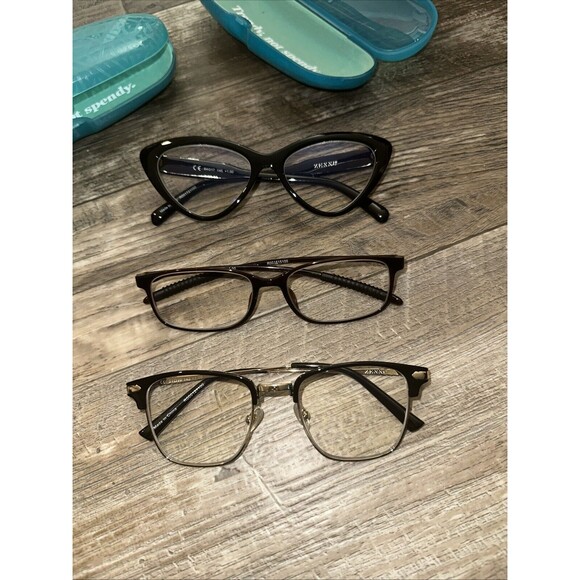Zenni Optical - NEW eye glasses Bundle Of 3  With Hard Case Men’s + 1.00 - Picture 1 of 11